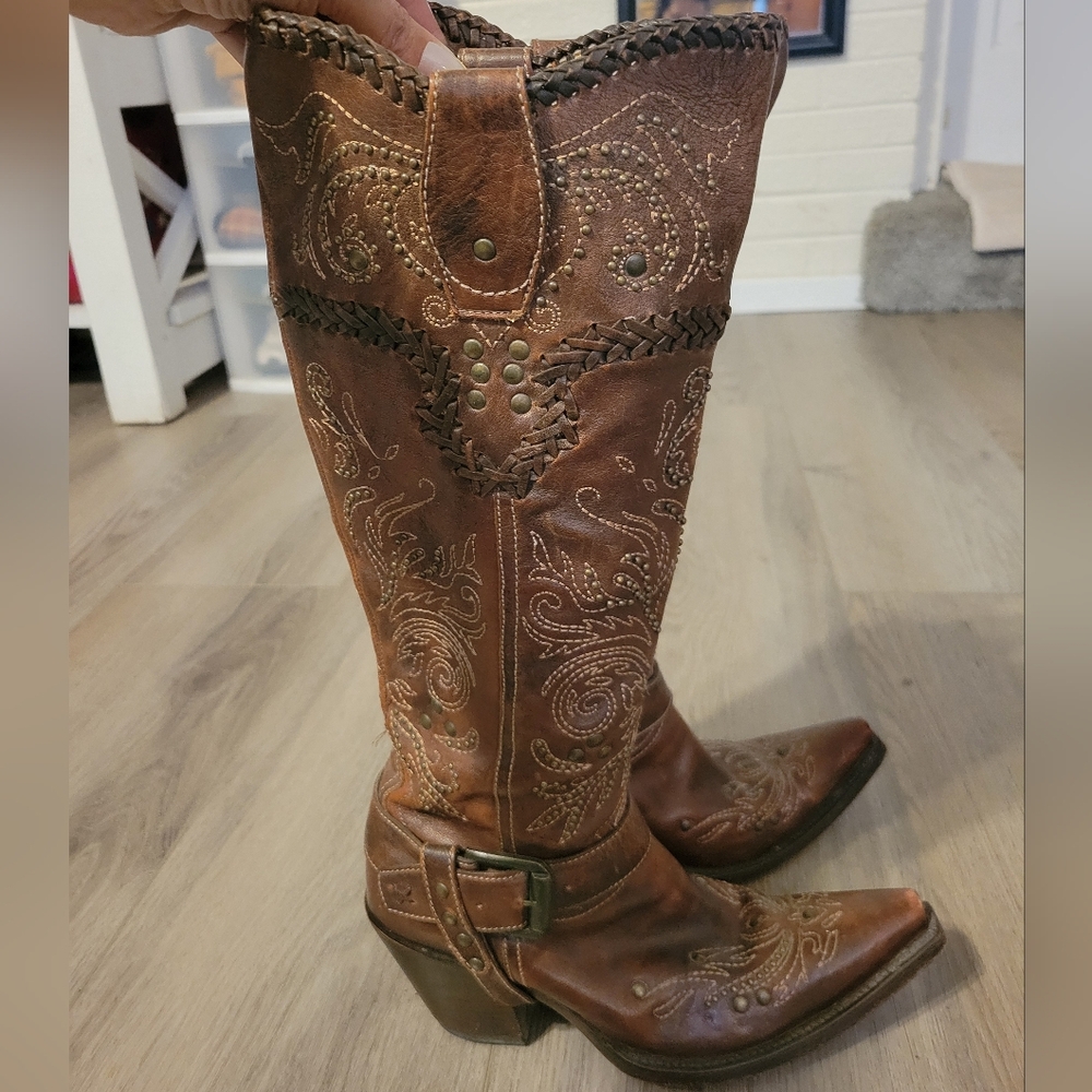Corral Studded Harness Cowgirl Boots